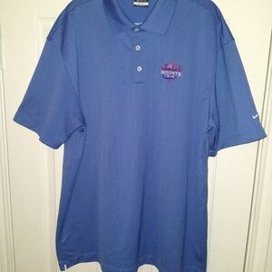 Nike Golf Dri-Fit Blue Short Sleeve Polo Shirt Men's sz XXL